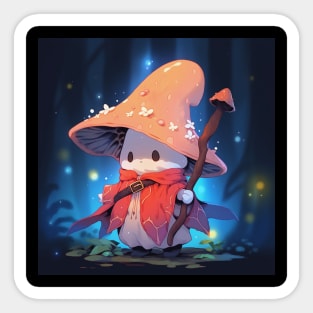 Mushroom Wizard Forest Sticker